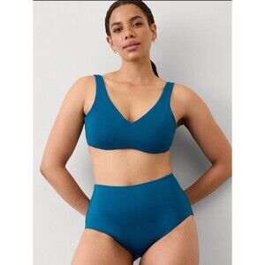 New‎ Athleta High Waist Swim Bottom Shorts #660437 Modest Small Coastal Teal NWT